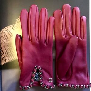 Authentic Chanel Leather Gloves - Size7